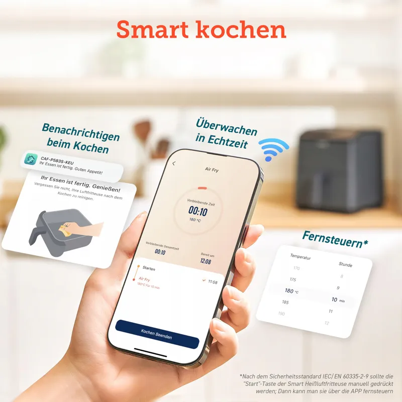 COSORI Dual Blaze Heteluchtfriteuse XXL 6,4L WiFi 12 Functies Touchscreen — foto 7