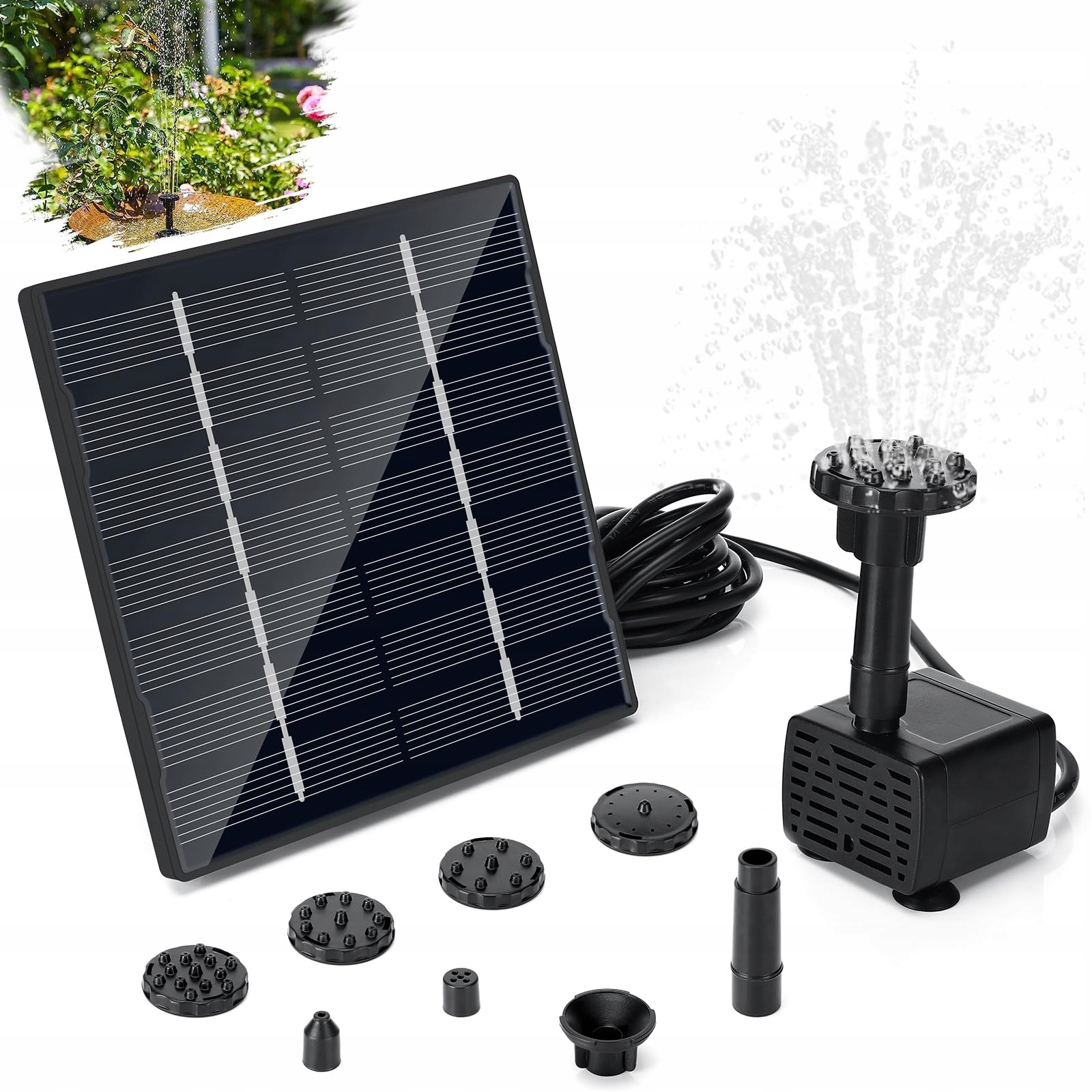 SPRIFITYY Solar Fonteinpomp 1.5W Vijver Tuin