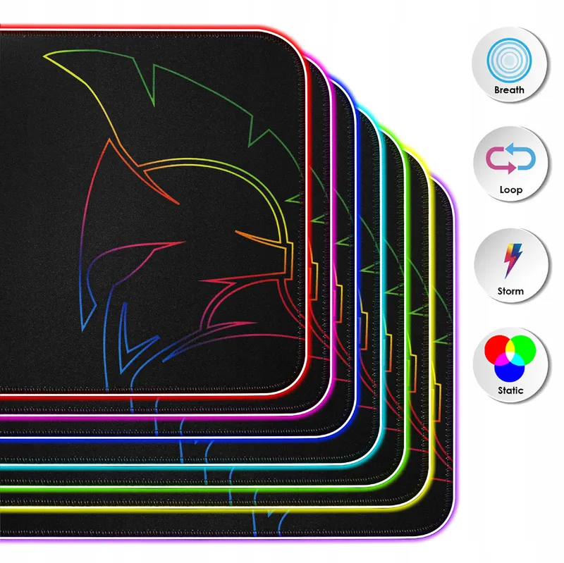 EMPIRE GAMING Dark Rainbow Muismat RGB LED 12 Modi — foto 3