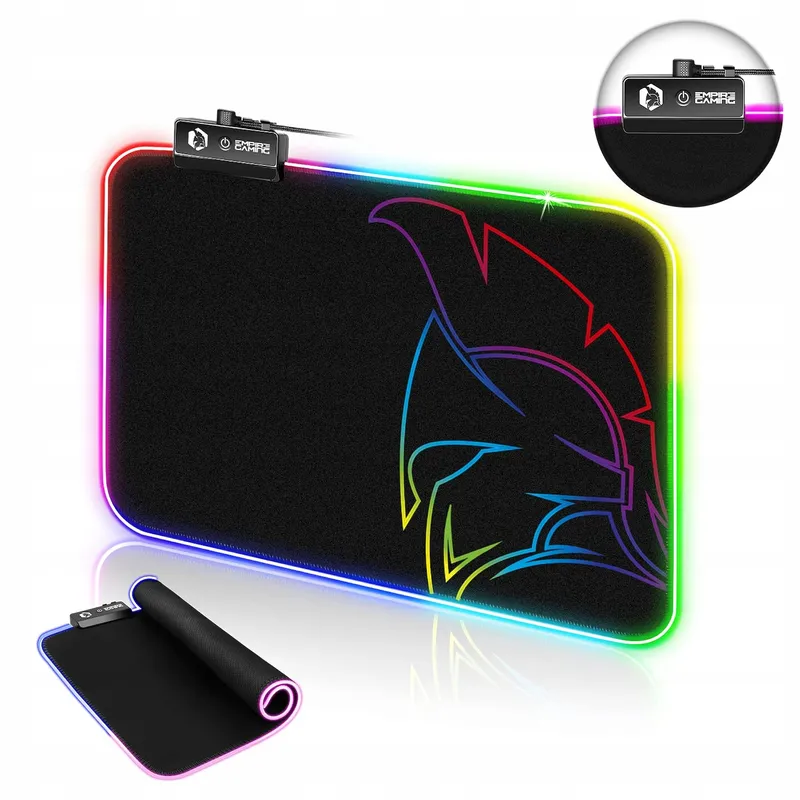 EMPIRE GAMING Dark Rainbow Muismat RGB LED 12 Modi — foto 2