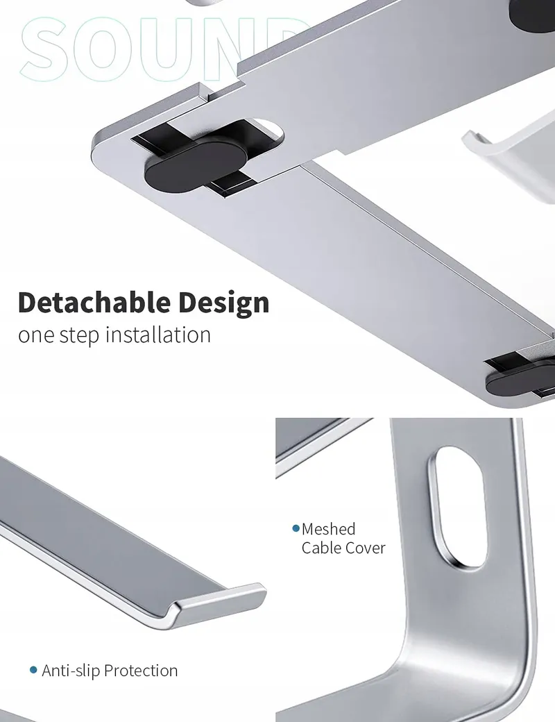SOUNDANCE Aluminium Laptopstandaard Ergonomisch Bureau 10-156 inch — foto 5