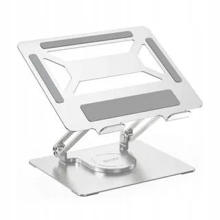 BOYATA Laptopstandaard Verstelbaar 360° Draaibaar tot 17" Zilver — miniatuur 1