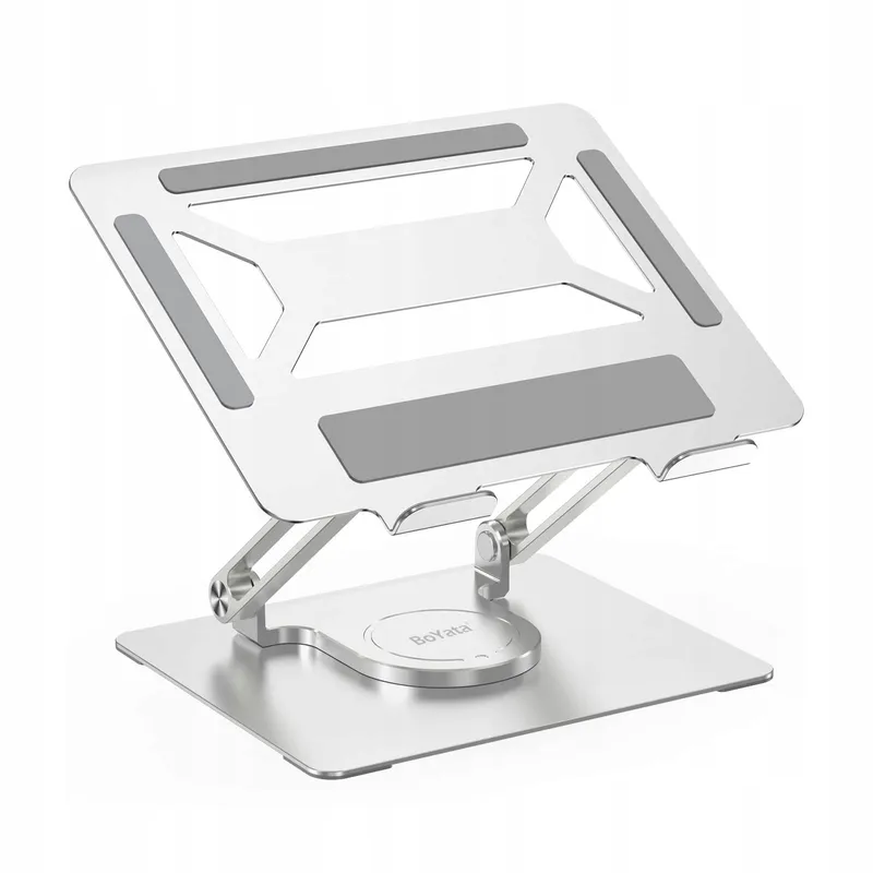 BOYATA Laptopstandaard Verstelbaar 360° Draaibaar tot 17" Zilver — foto 1