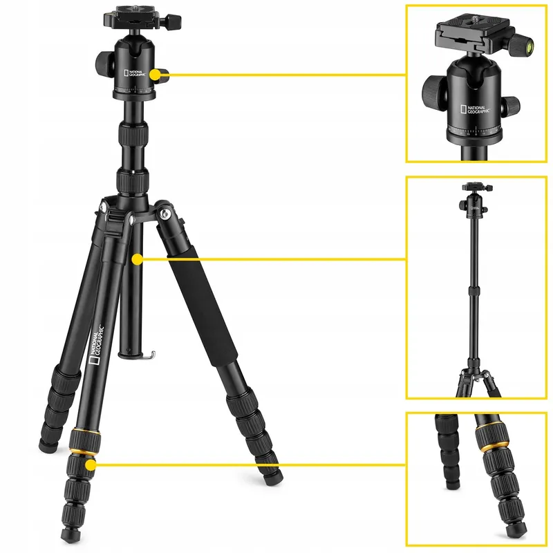 NATIONAL GEOGRAPHIC Reisstatief Set met Monopod Aluminium 8kg — foto 4