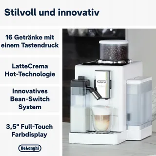 DE'LONGHI Rivelia Volautomatisch Koffiezetapparaat 16 Dranken Wit — miniatuur 3