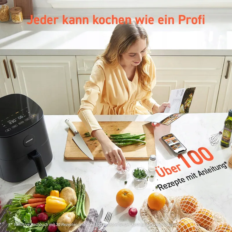 COSORI Airfryer 4,7L 7-in-1 Stil Energiezuinig — foto 3