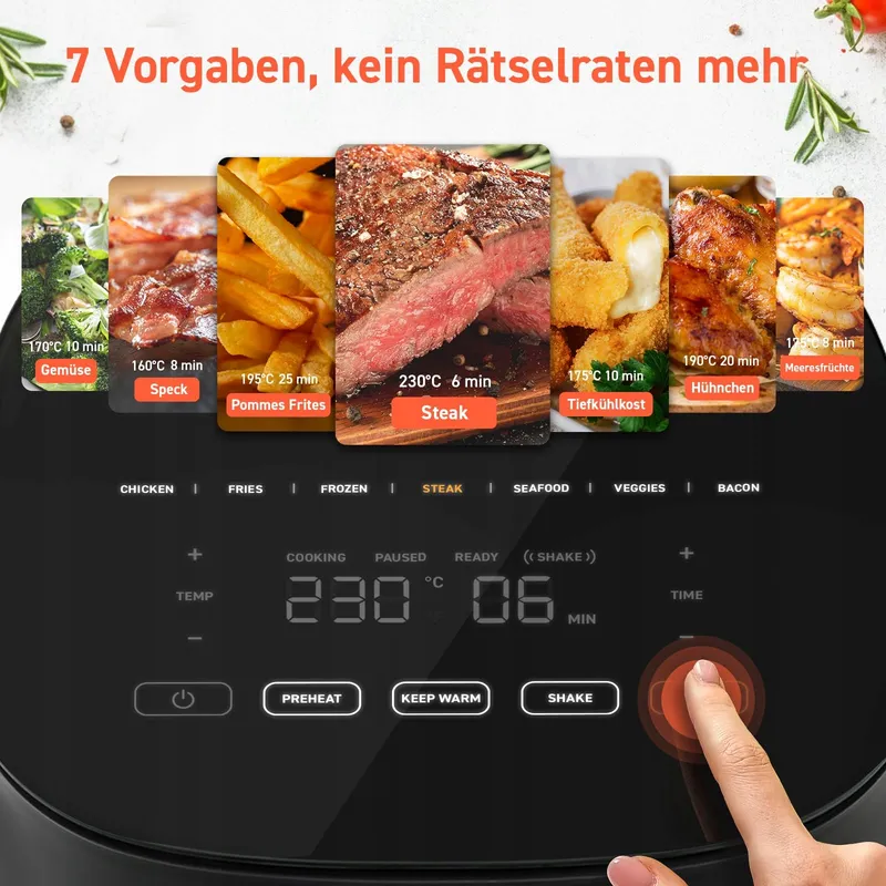 COSORI Airfryer 4,7L 7-in-1 Stil Energiezuinig — foto 2