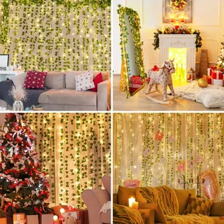 KASZOO Klimop Lichtgordijn 252 LED 3x2,1m Decoratief — miniatuur 6