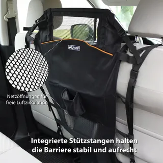 KURGO Autoscheiding voor Honden Zwart Oranje — miniatuur 3