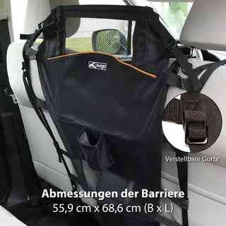 KURGO Autoscheiding voor Honden Zwart Oranje — miniatuur 5