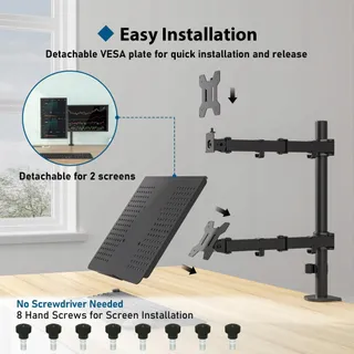 BONTEC Monitorarm met Laptophouder 13-32 Inch LCD LED — miniatuur 5