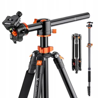 K&F CONCEPT Aluminium Statief 186cm met Monopod 360° Kop — miniatuur 1