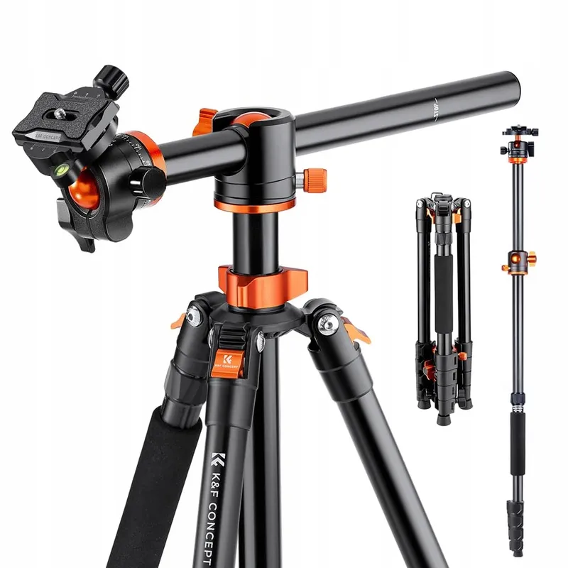 K&F CONCEPT Aluminium Statief 186cm met Monopod 360° Kop — foto 1