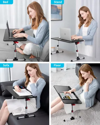 SAIJI Opvouwbare Verstelbare Laptoptafel 16x33cm Zwart — miniatuur 8