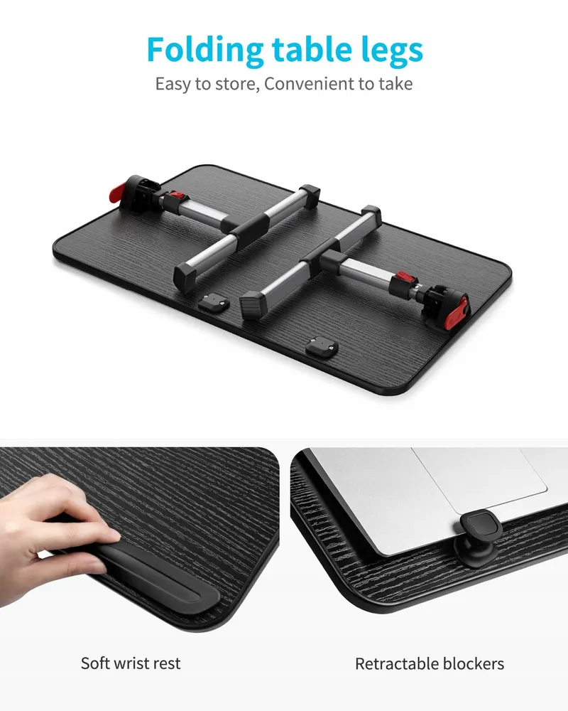 SAIJI Opvouwbare Verstelbare Laptoptafel 16x33cm Zwart — foto 9