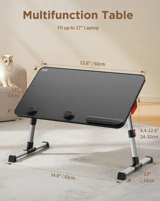 SAIJI Opvouwbare Verstelbare Laptoptafel 16x33cm Zwart — miniatuur 6