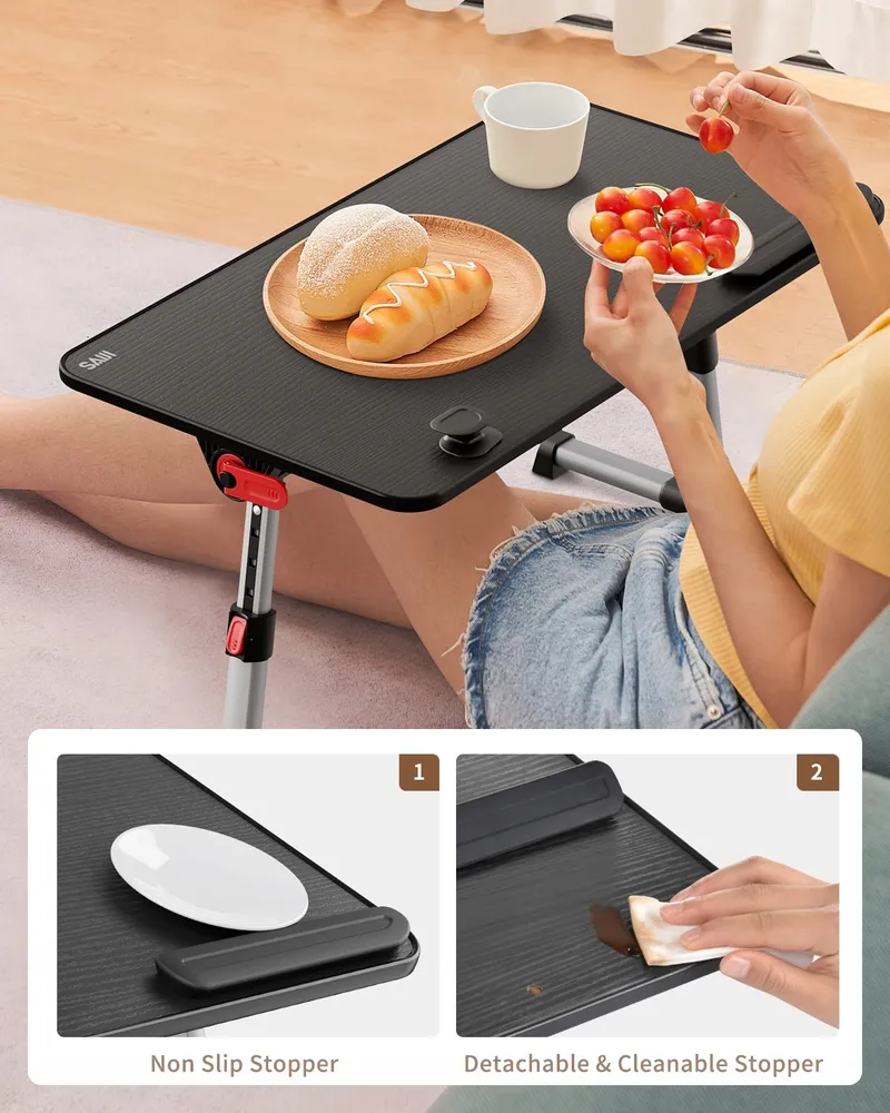 SAIJI Opvouwbare Verstelbare Laptoptafel 16x33cm Zwart — foto 2