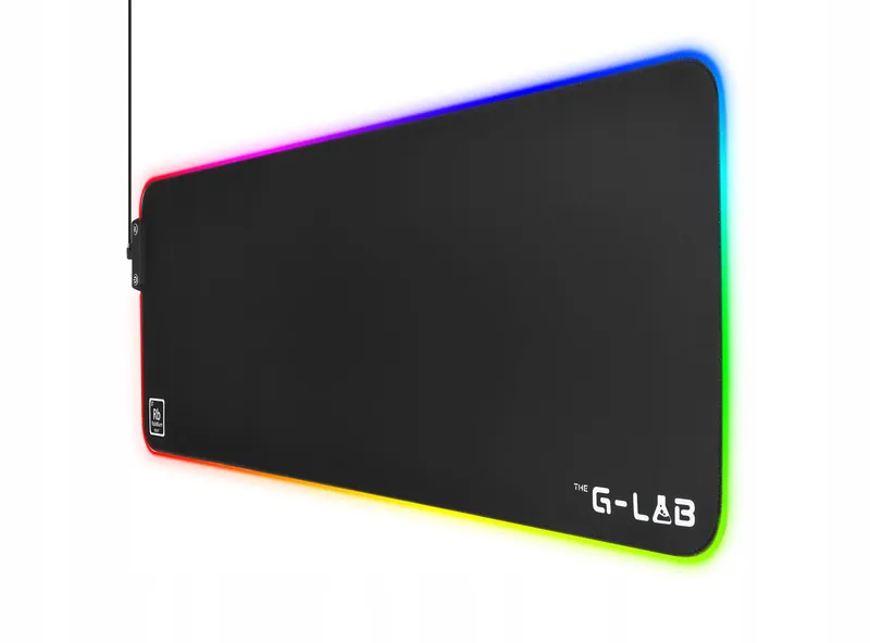 THE G-LAB Rubidium Muismat XXL RGB LED Antislip 800x300x3mm — foto 1