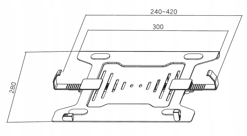RICOO Laptopstandaard Verstelbaar Monitorhouder Mat Zwart β foto 6