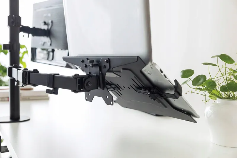 RICOO Laptopstandaard Verstelbaar Monitorhouder Mat Zwart β foto 2