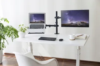 RICOO Laptopstandaard Verstelbaar Monitorhouder Mat Zwart — miniatuur 5