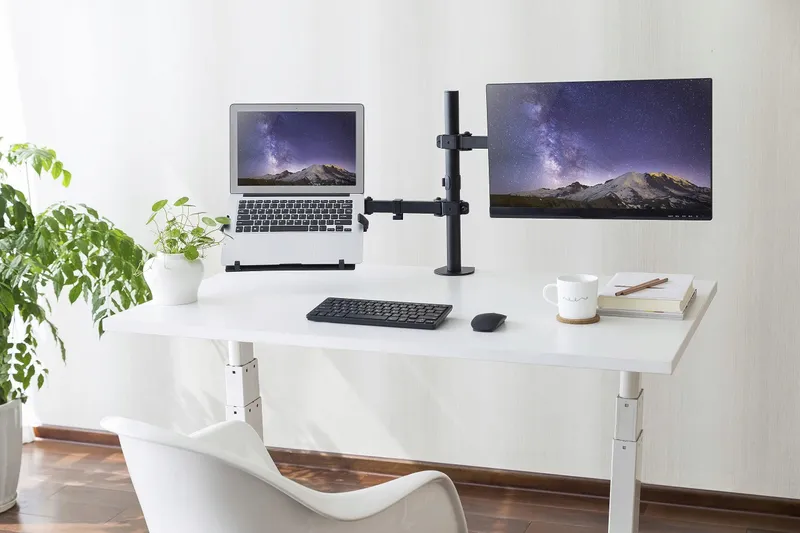 RICOO Laptopstandaard Verstelbaar Monitorhouder Mat Zwart β foto 5