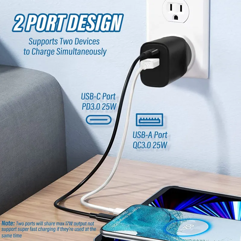 GTSCCN USB C Oplader 25W Snelladen Samsung S23 S22 S21 A53 Tab S8 — foto 4