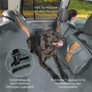 KURGO Wander Autostoelmat Hond Waterdicht Achterbank Zwart — miniatuur 2