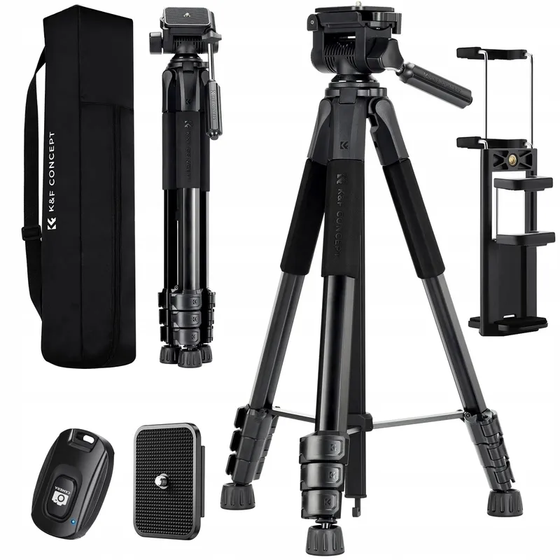 K&F CONCEPT Licht Statief 172cm Camera's Smartphones met Tas — foto 1