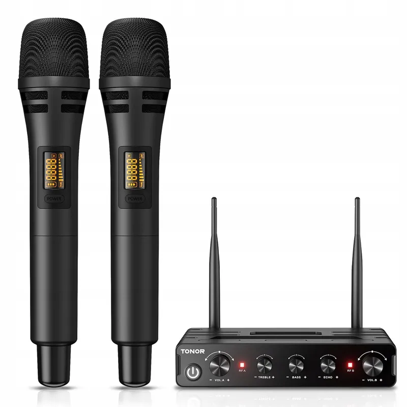 TONOR Draadloos Microfoonsysteem Karaoke met Ontvanger Podium — foto 1