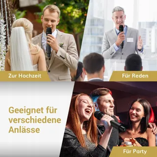 TONOR Draadloos Microfoonsysteem Karaoke met Ontvanger Podium — miniatuur 8