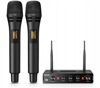 TONOR Draadloos Microfoonsysteem Karaoke met Ontvanger Podium — miniatuur 9