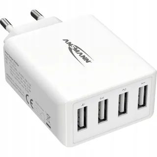 ANSMANN USB Lader 4 Poorten 30W Smartphone Tablet GoPro eBook — miniatuur 1