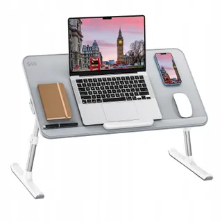SAIJI Bedtafel Laptoptafel Verstelbaar 17 inch 60x33cm — miniatuur 1