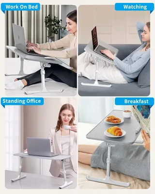 SAIJI Bedtafel Laptoptafel Verstelbaar 17 inch 60x33cm — miniatuur 5