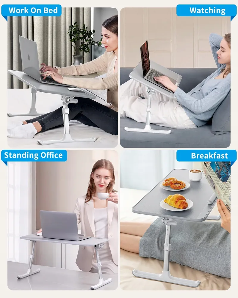 SAIJI Bedtafel Laptoptafel Verstelbaar 17 inch 60x33cm — foto 5