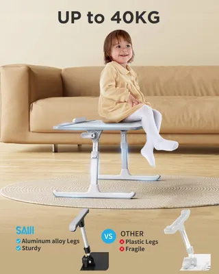 SAIJI Bedtafel Laptoptafel Verstelbaar 17 inch 60x33cm — miniatuur 2