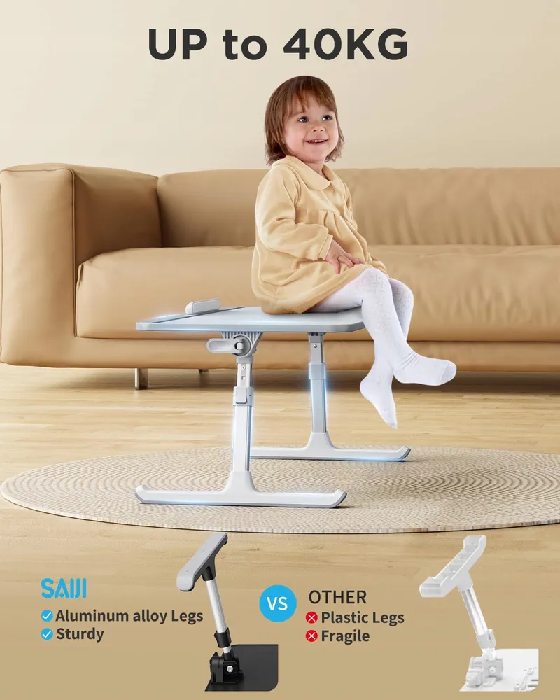 SAIJI Bedtafel Laptoptafel Verstelbaar 17 inch 60x33cm — foto 2