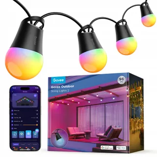GOVEE Slimme Buitenverlichting 30M RGBIC LED IP65 Alexa App — miniatuur 1