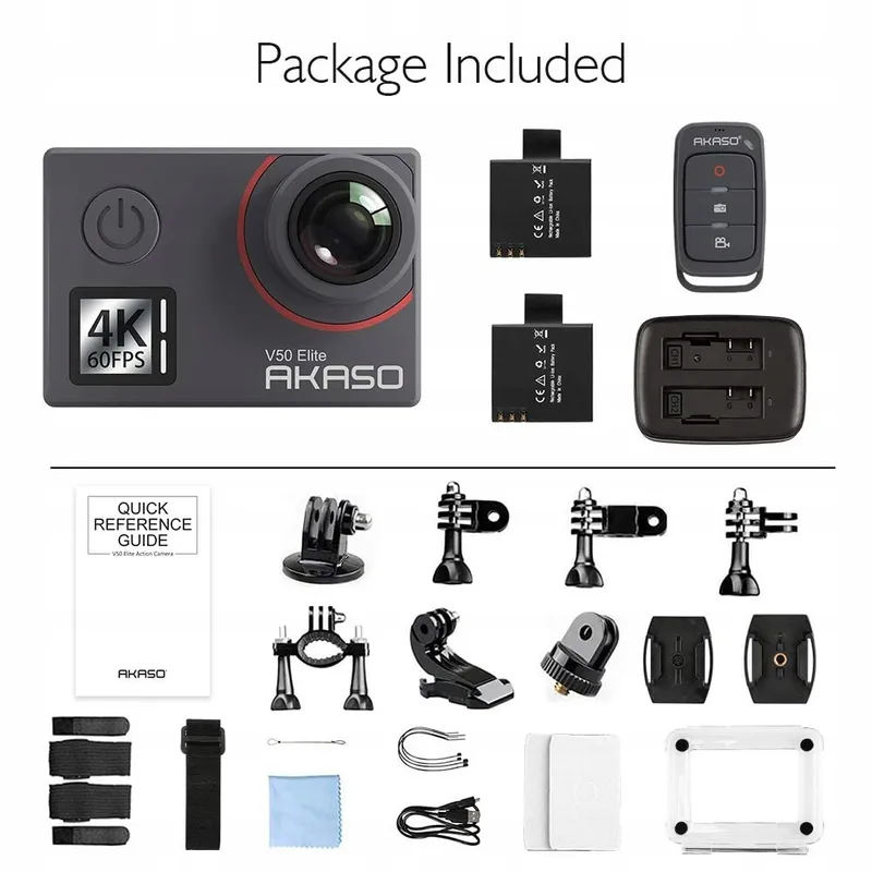 AKASO Actiecamera 4K 60FPS Waterdicht 40M 20MP WiFi Stabilisatie — foto 7