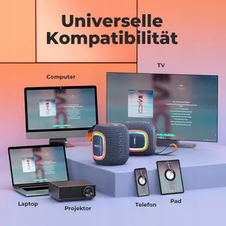 RIENOK Bluetooth 5.3 Speaker FM Radio Waterdicht 15u Speeltijd — miniatuur 7