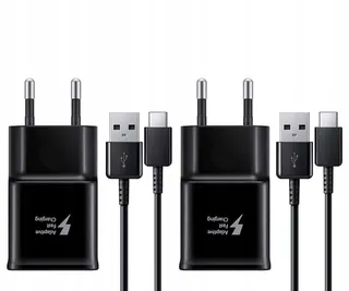 2x USB Oplader Adapter met USB C Kabel Samsung — miniatuur 1