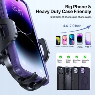 MIRACASE Telefoonhouder Auto 3-in-1 Zuignap Ventilatie — miniatuur 5
