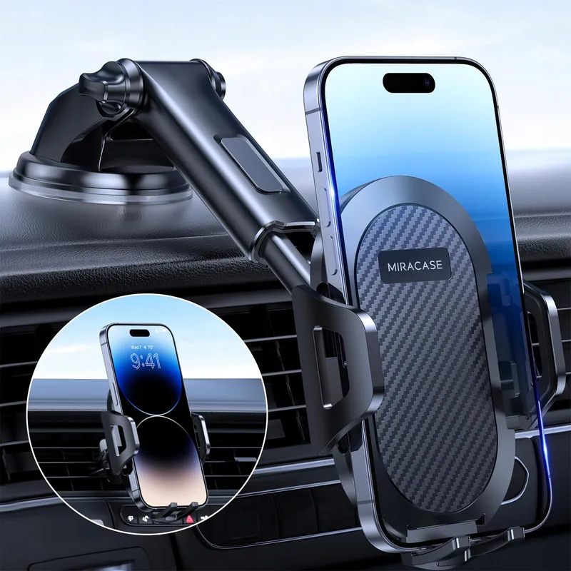 MIRACASE Telefoonhouder Auto 3-in-1 Zuignap Ventilatie — foto 1