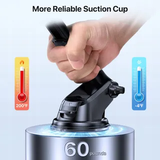 MIRACASE Telefoonhouder Auto 3-in-1 Zuignap Ventilatie — miniatuur 3