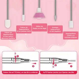 NAILGIRLS Elektrische Nagelvijl 11-in-1 Manicure Pedicure — miniatuur 5