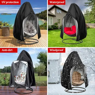 LUKDUNG Hangstoelhoes Waterdicht 190x115cm Zwart — miniatuur 6