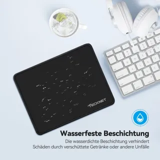 TECKNET Gaming Muismat Waterdicht Antislip 280x210mm Zwart — miniatuur 4