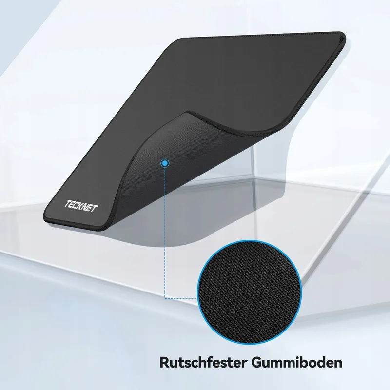 TECKNET Gaming Muismat Waterdicht Antislip 280x210mm Zwart — foto 3