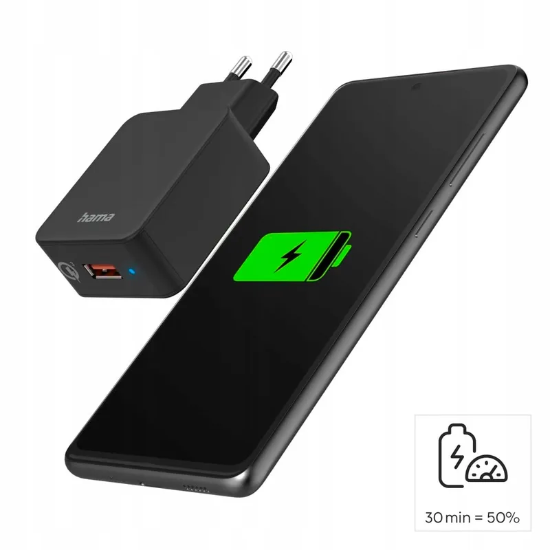 HAMA Snellader 19,5W USB-A Android iPhone Zwart — foto 6